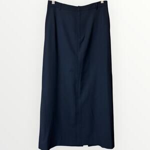 Ralph Lauren Collection Black Midi A-Line Skirt in Light Weight Wool Size 10